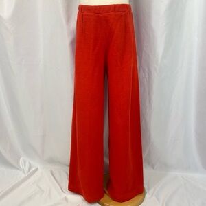 Girl’s Vintage 70’s Red High Waisted Wide Leg Pants Small Medium 7 8 9